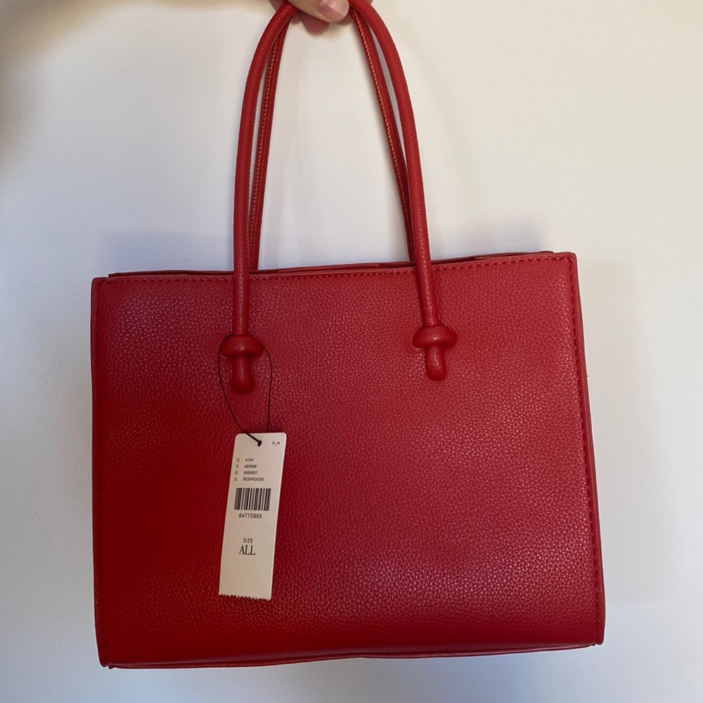 NEVER USED Anthropologie red mini purse with long strap